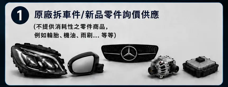 原廠拆車件/新品零件詢價供應